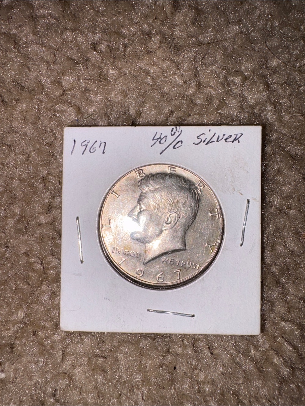 1967 Kennedy Half Dollar 40% Silver Coin - Silver